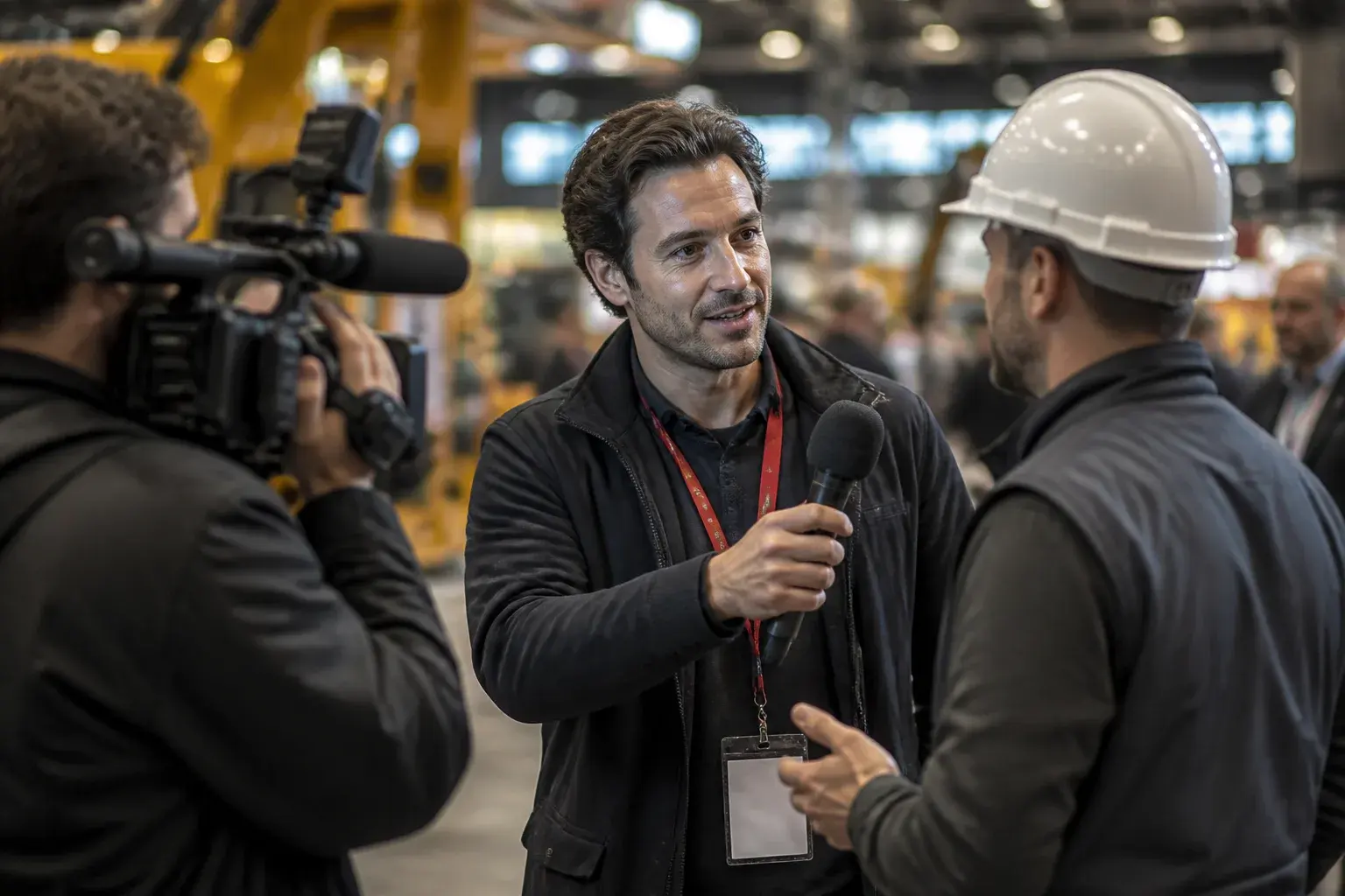 Casting comédien 30-45 ans pour incarner un reporter sur un salon BTP à Paris