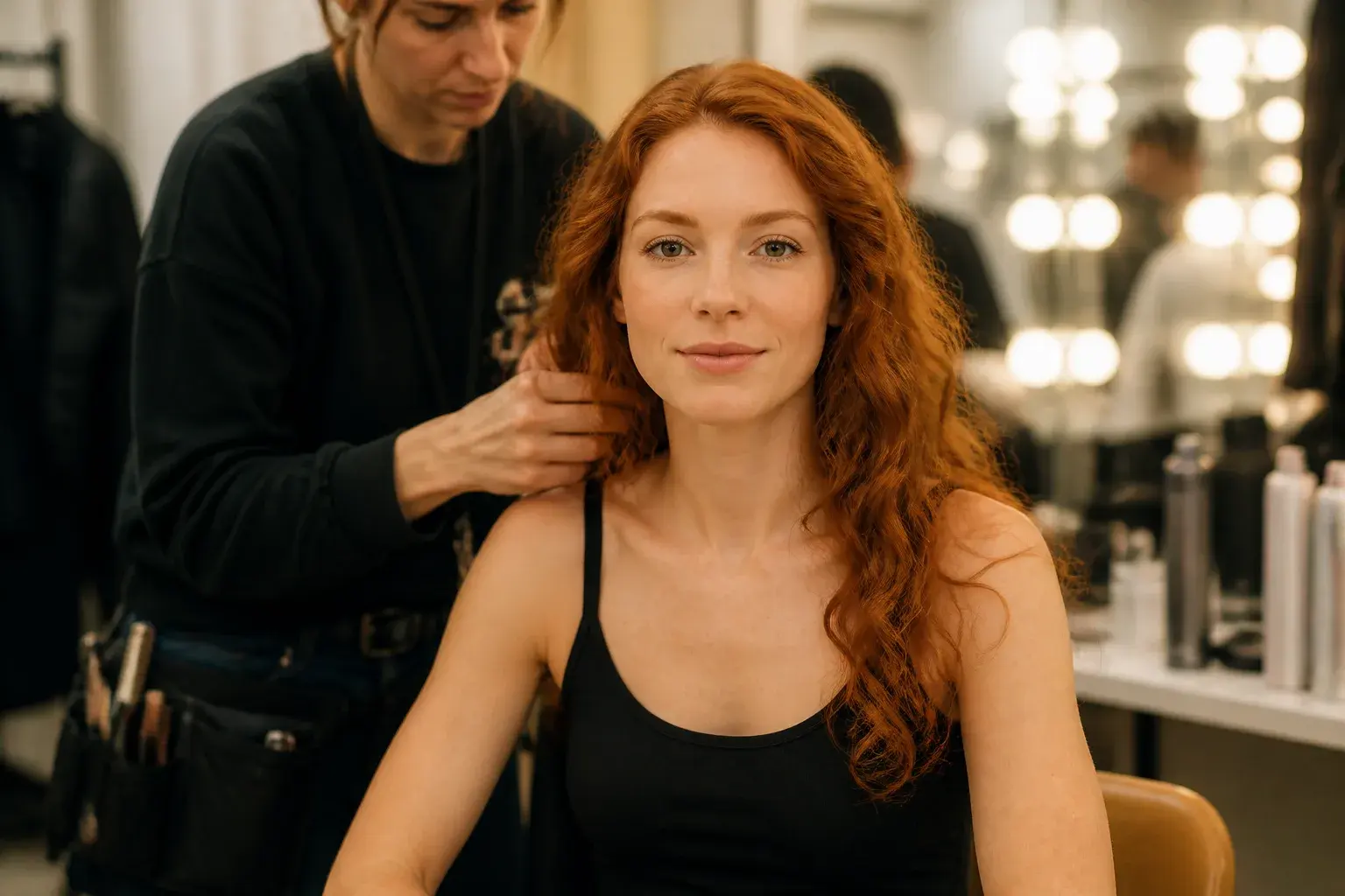Casting doublure image femme rousse pour TV à Paris