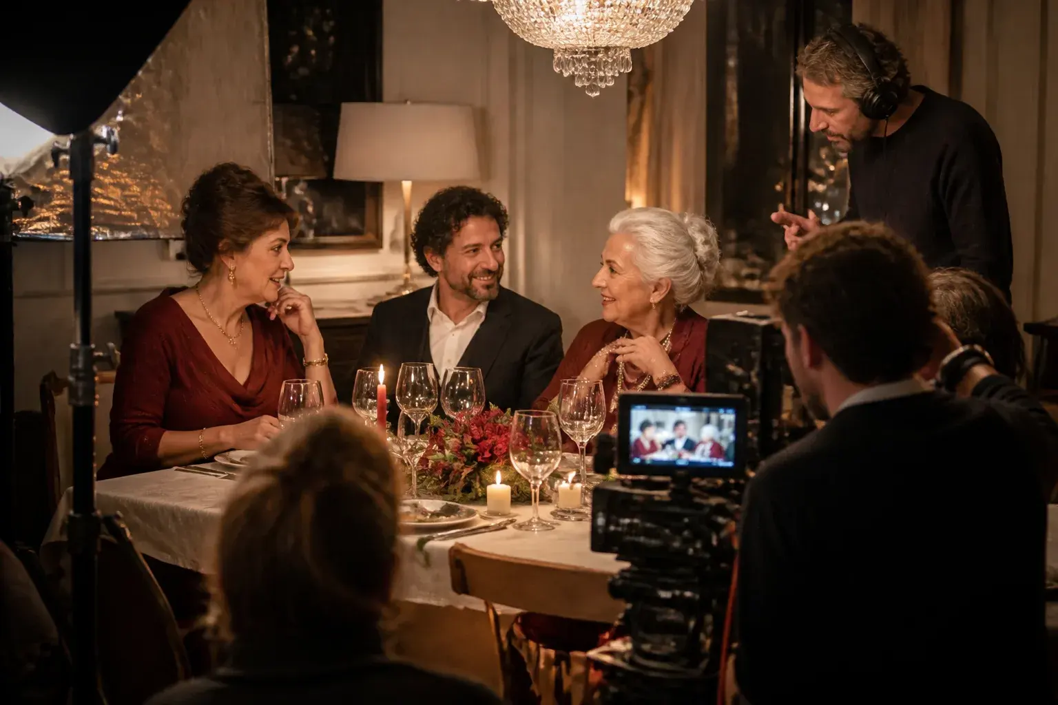 Casting famille italienne pour une pub de haute joaillerie, tournage en novembre