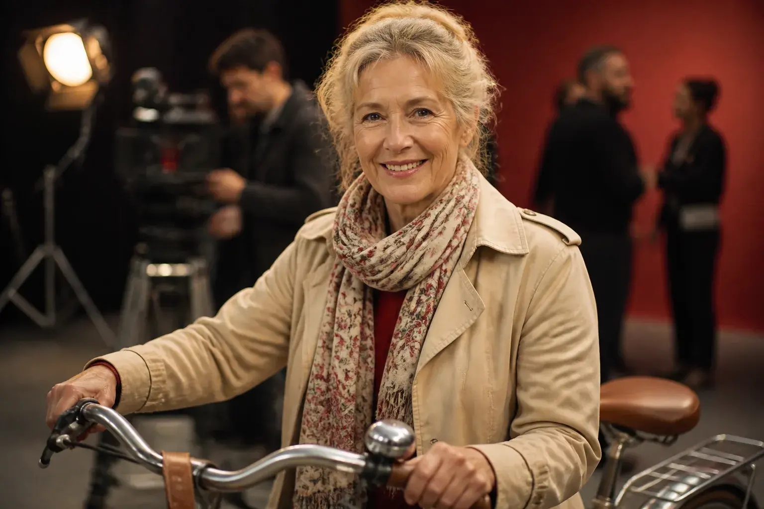 Casting figuration : comédienne belge 60 ans à vélo pour pub à Namur