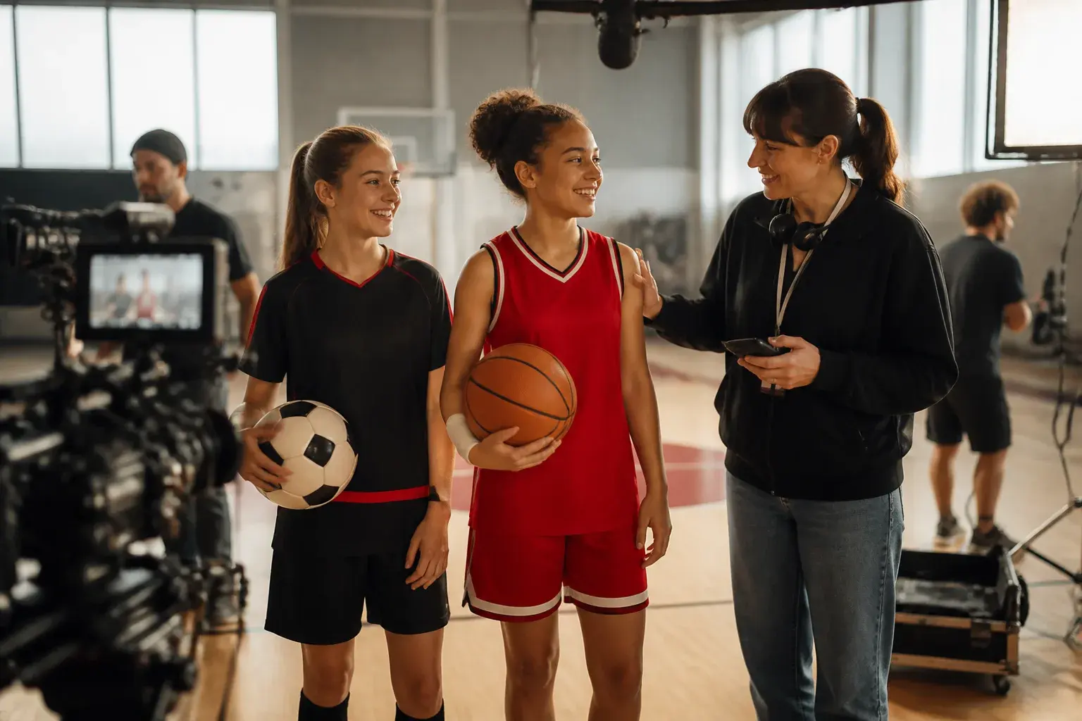Casting figuration : jeunes footballeuses et basketteuses en Île-de-France