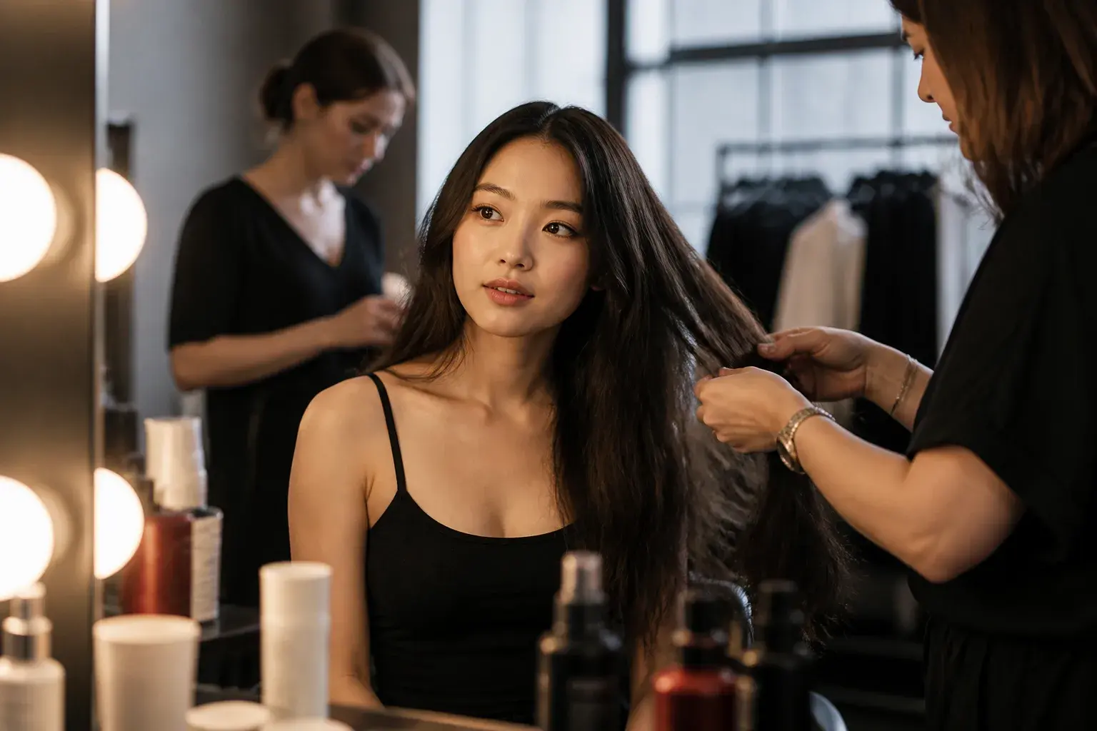 Casting mannequin cheveux, profil asiatique, pour marque cosmétique à Paris