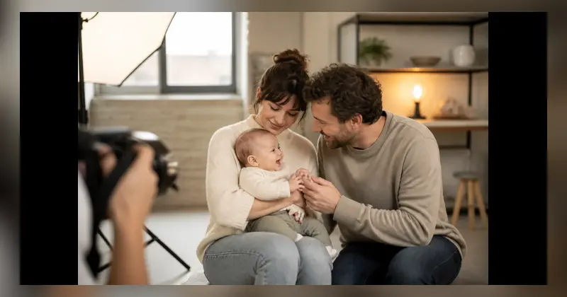 Casting mannequins parents pour shooting puériculture à Lyon
